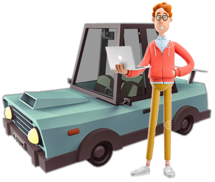دوره دیاگ mechanic nerd larry 3d illustration