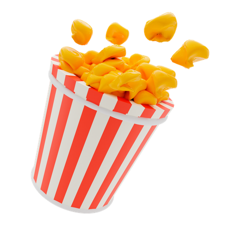 popcorn 3d illustration
